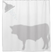 Black Angus Shadow Silhouette Shadow Buddies Duschvorhang (Vorderseite)