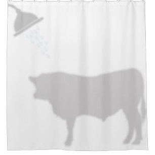 Black Angus Shadow Silhouette Shadow Buddies Duschvorhang