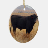 Black Angus Steer Grazing mit Herde Keramik Ornament (Rechts)