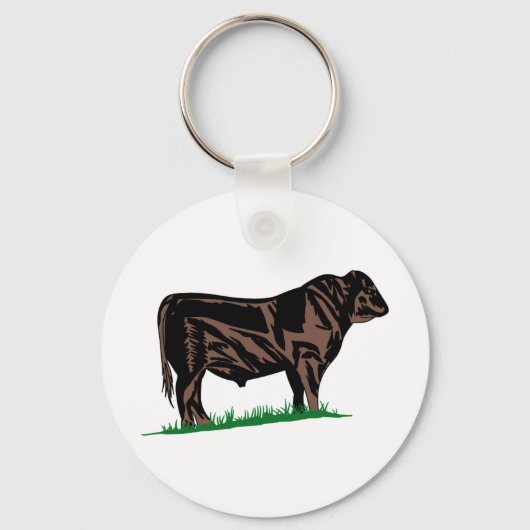 Black Angus Steer Schlüsselanhänger (Vorderseite)