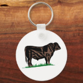 Black Angus Steer Schlüsselanhänger (Vorderseite)