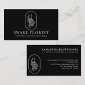 Black Animal Blume Schlange Visitenkarte (Vorne/Hinten)