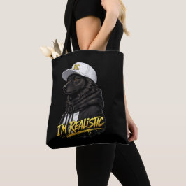 Black Anime Dog Streetwear Art | I'm Realistic Tasche