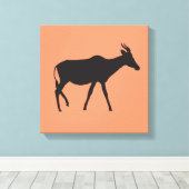 Black Antelope Wrapped Canvas Leinwanddruck (Insitu (Holzboden))