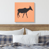 Black Antelope Wrapped Canvas Leinwanddruck (Insitu (Schlafzimmer))
