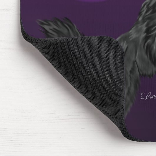 Black Anthro Werewolf Mousepad (Ecke)