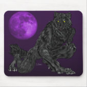 Black Anthro Werewolf Mousepad (Vorne)
