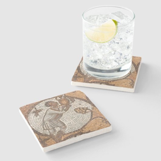 Black Antiquity Marble Stone Untersetzer (Seitenansicht)