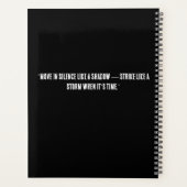 Black Anzug Power Hard Cover Journal - Entfesseln Planer (Rückseite)