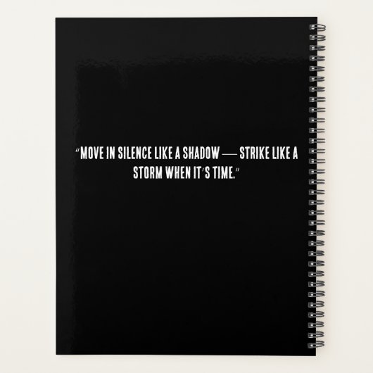 Black Anzug Power Hard Cover Journal - Entfesseln  Planer (Rückseite)