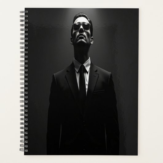 Black Anzug Power Hard Cover Journal - Entfesseln Planer (Vorderseite)