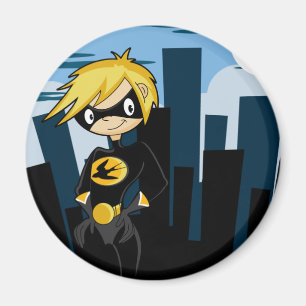 Black Anzug Superhero Magnet