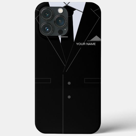 Black Anzug Your Name Business-Geschenk Case-Mate iPhone Hülle (Rückseite)