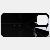 Black Anzug Your Name Business-Geschenk Case-Mate iPhone Hülle (Rückseite (Horizontal))