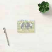 Black Appaloosa Horses In Summer Pasture Post-it Klebezettel (Büro)