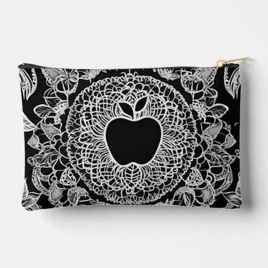 Black apple AI art  Zubehörtasche (Rückseite)