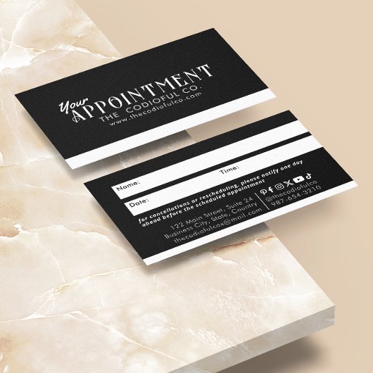 Black Appointing Card Treuekarte