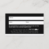 Black Appointing Card Treuekarte (Rückseite)