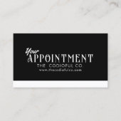 Black Appointing Card Treuekarte (Vorderseite)