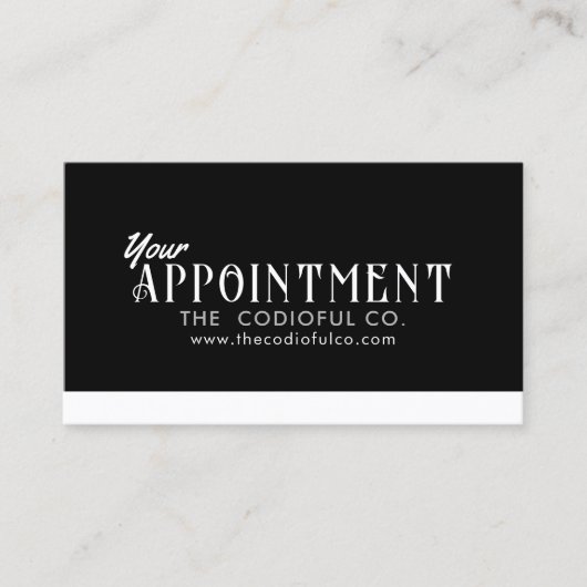 Black Appointing Card Treuekarte (Vorderseite)