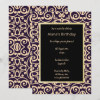 Black Apricot Abstrakt Print Gold Geburtstag