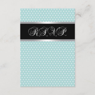Black Aquamarin Blue UAWG RSVP Karte