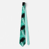 Black Aquamarin Camouflage Neck Tie Krawatte (Vorderseite)