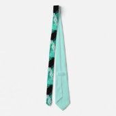 Black Aquamarin Camouflage Neck Tie Krawatte (Rückseite)