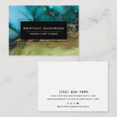 Black Aquamarin Wedding Event Planner Visitenkarte (Vorne/Hinten)