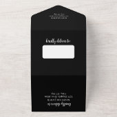 Black Arabic & English All in one Wedite Einladung (Außenbereich)