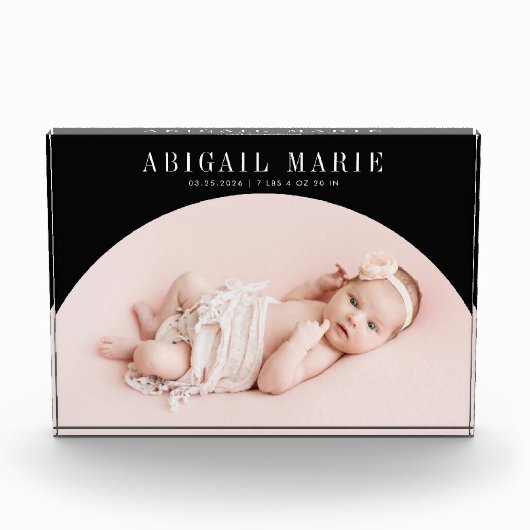 Black Arch Baby Foto Keepake (Vorderseite)