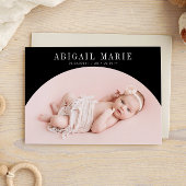 Black Arch Frame Birth Announccard Ankündigung