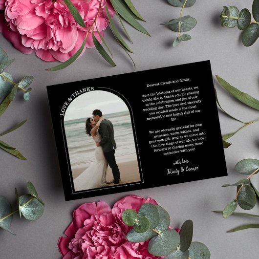 Black Arch Wedding Foto Liebe & Danke