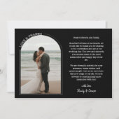 Black Arch Wedding Photo Love & Thanks Dankeskarte (Vorderseite)