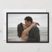 Black Arch Wedding Photo Love & Thanks Dankeskarte (Rückseite)