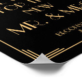 Black Art Deco Gatsby Gästebuch signieren 8x10 (Ecke)