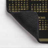 Black Art Deco Gold Jahrkalender 2023 Mousepad (Ecke)