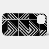Black Art Deco Lines Case-Mate iPhone Hülle (Rückseite (Horizontal))