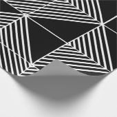 Black Art Deco Lines Geschenkpapier (Ecke)