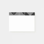 Black Art Deco Lines Post-it Klebezettel (Vorderseite)