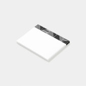 Black Art Deco Lines Post-it Klebezettel (angewinkelt)