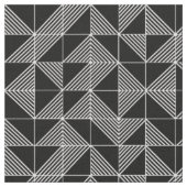 Black Art Deco Lines Stoff (Nahaufnahme)