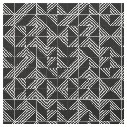 Black Art Deco Lines Stoff (Muster)