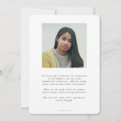 Black Asclepius Medizin Schule 2 Foto Abschluss Ankündigung (Rückseite)