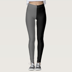 Black Ash Gary Two Tone Color Split Leggings
