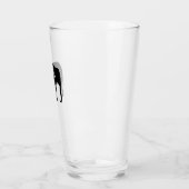 Black Asian Elephant Silhouette Personalisiert Glas (Links)