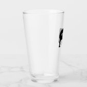 Black Asian Elephant Silhouette Personalisiert Glas (Rechts)