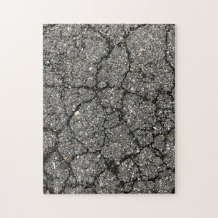 Black Asphalt Street Paving Cement Puzzle