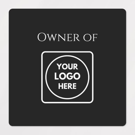 Black Asset Labels | Logo für die Eigenwerbung von Etiketten (Design 2)