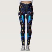 Black Astronaut SciFi Space Girl Alt Robot Leggings (Vorderseite)